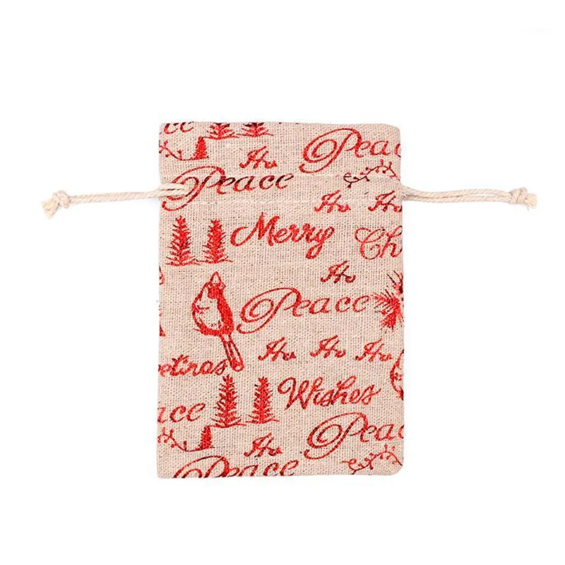 Torby do przechowywania 20 sztuk Hessian Sznurek Prezent Pościel Christmas Etui Wedding Favors Przechowywanie Koraliki Biżuteria Makeup Słodycze