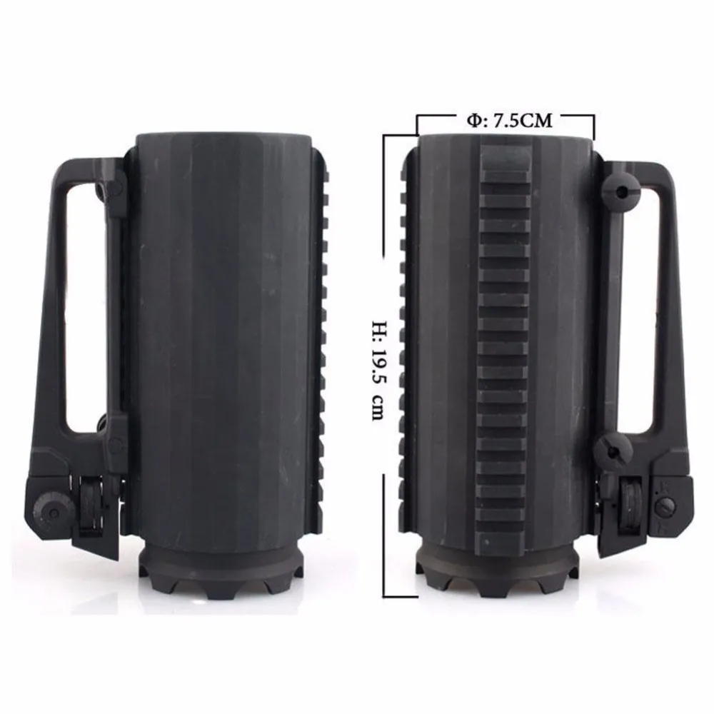 Hunting AR15 M4 gun accessories Tactical Beer Cup Water Cup Battle Rail Mug Detachable Carry Handle With Mechanical Rear Sight (4)