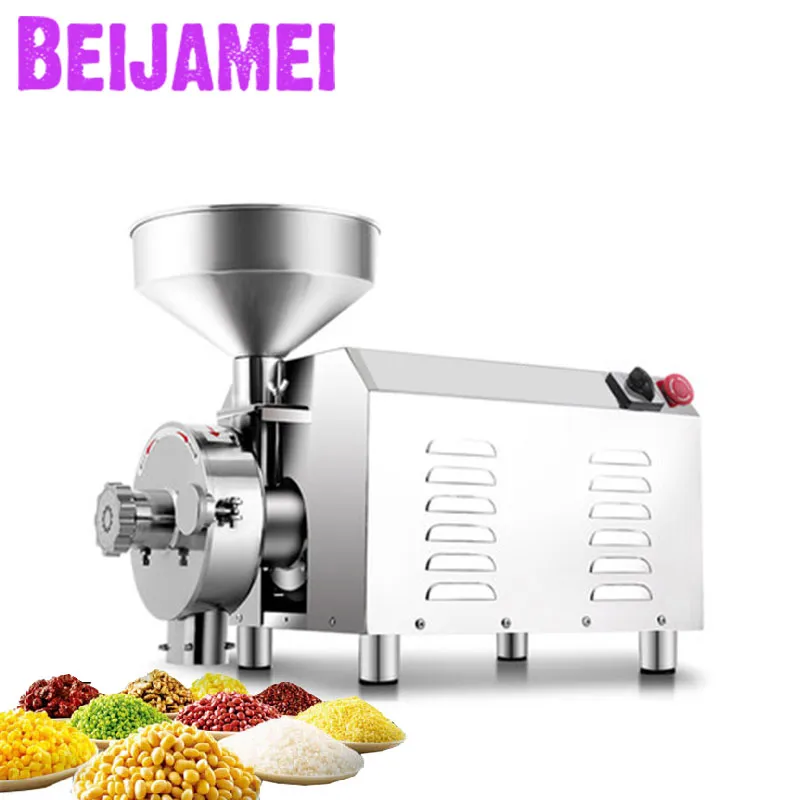 Beijamei 3000W En Acier Inoxydable Électrique grain superfine Broyeur Moulin Machine Commercial Farine Pulvérisateur sec rectifieuses