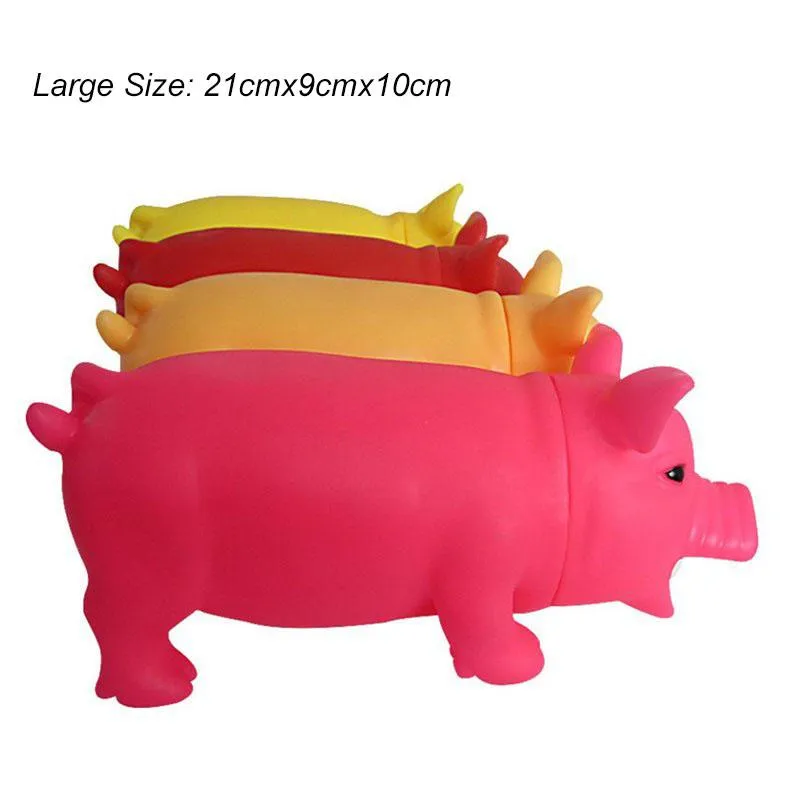 Rubber squeaky pig dog toy clearance