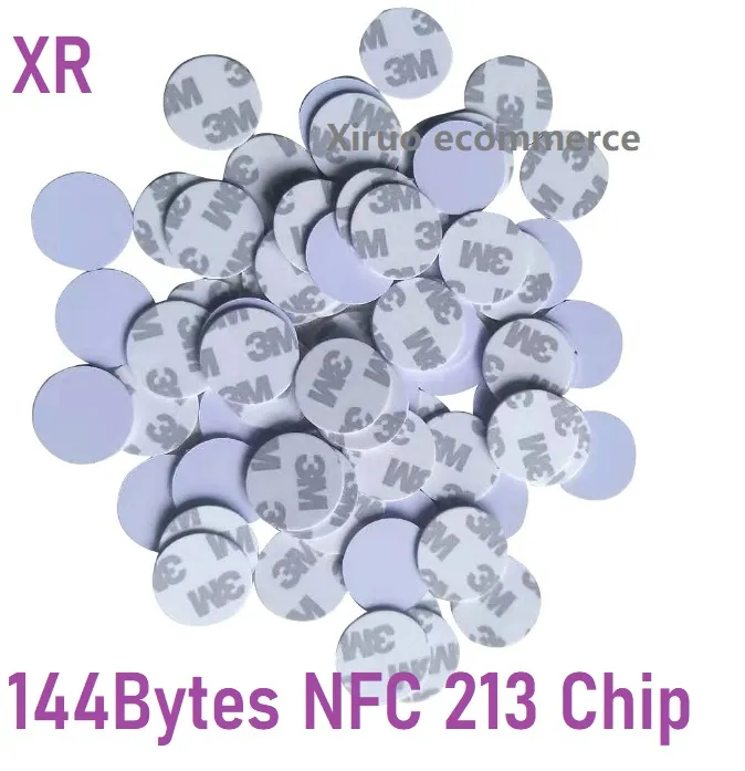 25 mm Nfc 213 Chip NFC Münze Geldkarte 144 Bytes für TagMo Forum Typ2 NFC215 13,56 MHz Zugangs-Anwesenheitskarte für alle NFC-Telefone 1000 Stück