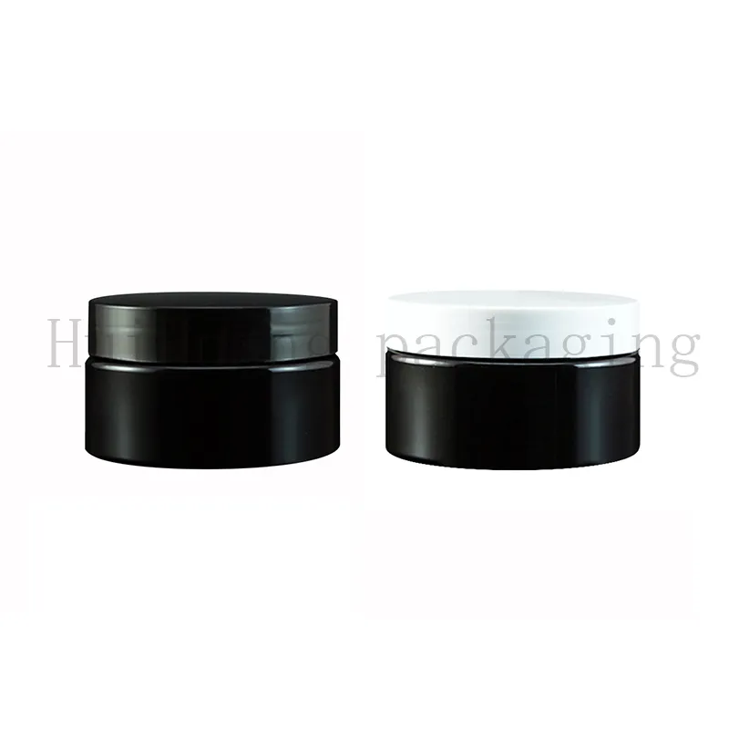 30pcs 100g preto Plastic Jar Creme recarregáveis ​​Cosmetic garrafa Evite vazio Body Lotion recipientes de armazenamento Luz frete grátis