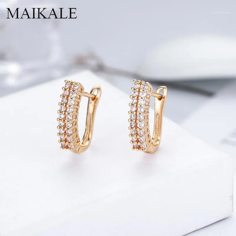 Stud Maikale 2021 Creative Korean Earrings Fashion Jewelry Zircon Gold Silver Color Luxury U-formad för kvinnors gåvor1