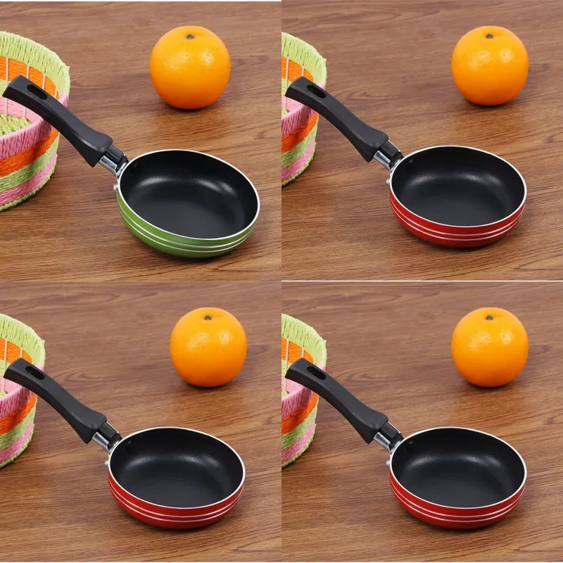 Mini petite poêle à frire épaississante casserole à fond plat personne seule cuisine gadget pratique facile à nettoyer 4 96jq J3