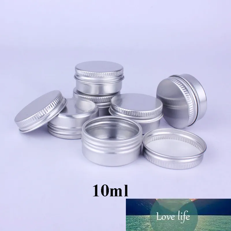 300st 10g / 10ml Aluminium Tennburk Metallbehållare Lip Balm Container Tomma ljusstrålkastare