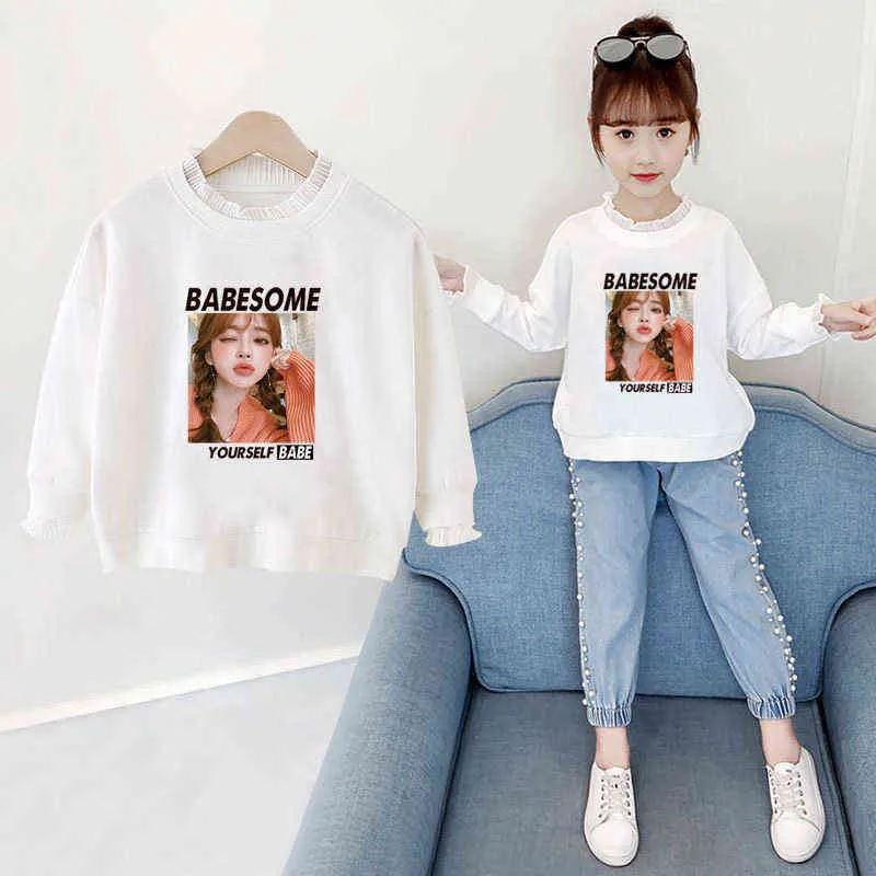 Primavera Otoño Camiseta De Manga Larga Para Niñas Moda Estilo Coreano  Adolescentes Algodón Tops 4 6 8 10 12 Años Ropa Para Niños 220115 De 10,98  €