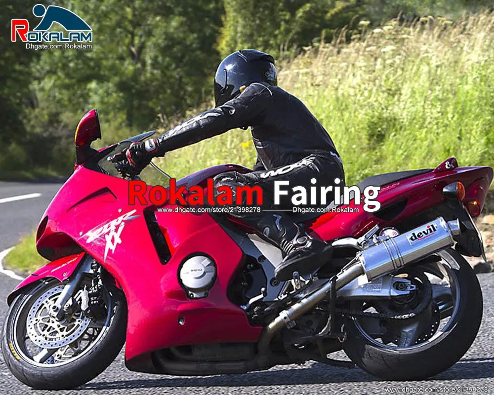 Fairing Bodywork för Honda CBR1100XX CBR 1000 XX CBR 1000XX 96-07 2006 2007 Red Motorcycle ABS Fairing Kit (formsprutning)