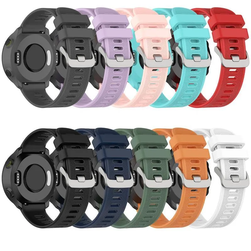 20mm Silicone Strap For Garmin Forerunner 245 245M 645/Vivoactive  5/Vivomove Smart Watch Band for Samsung Galaxy Watch Active 2