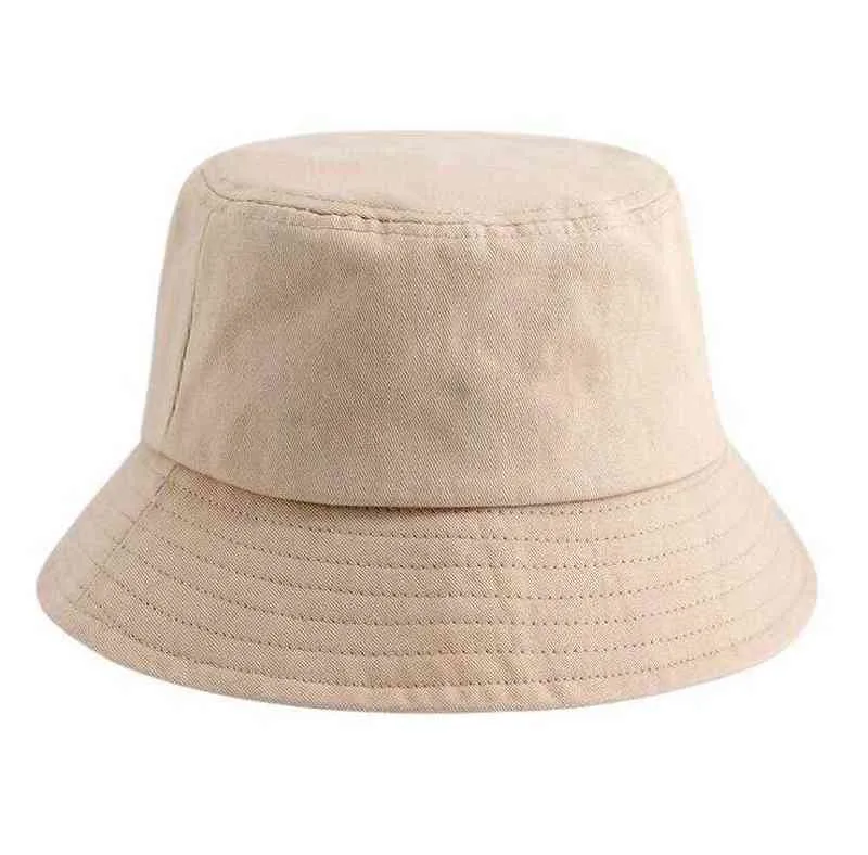 Унисекс летнее складное ведро шляпа женщин на открытом воздухе солнцезащитный крем хлопок рыбалка охотничья крышка мужчин солнце предотвратить шляпы Y220301