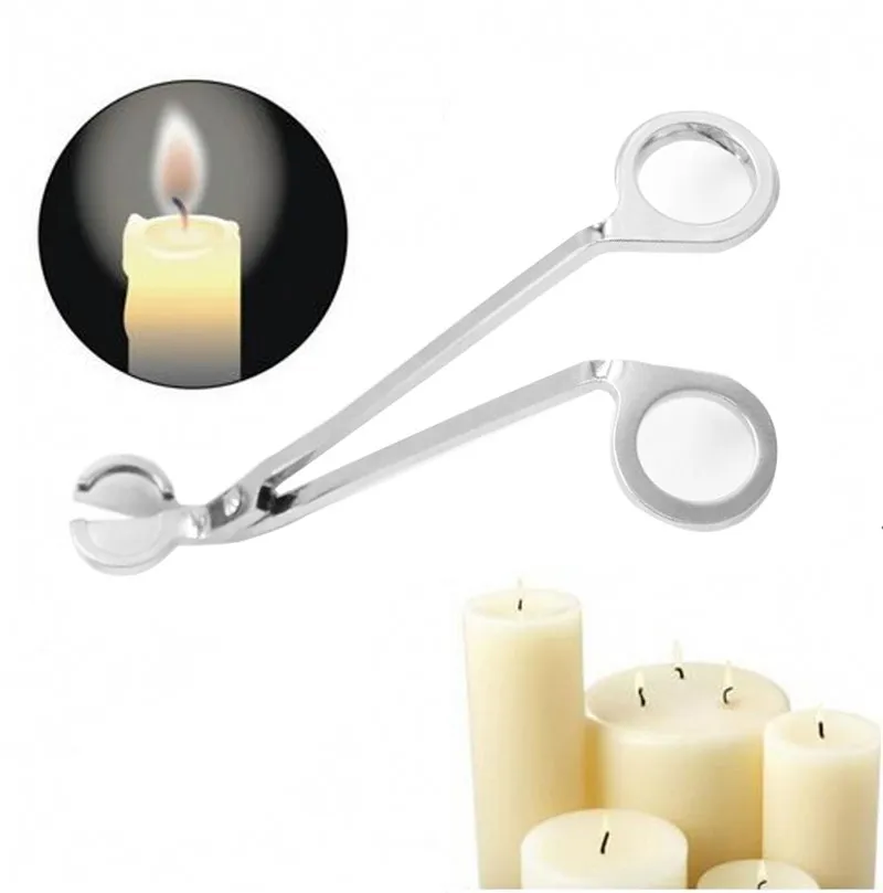 17CM Stainless Steel Candle Wick Trimmer Oil Lamp Trim scissor tijera tesoura Cutter Snuffer Tool Hook Clipper Eapcket free
