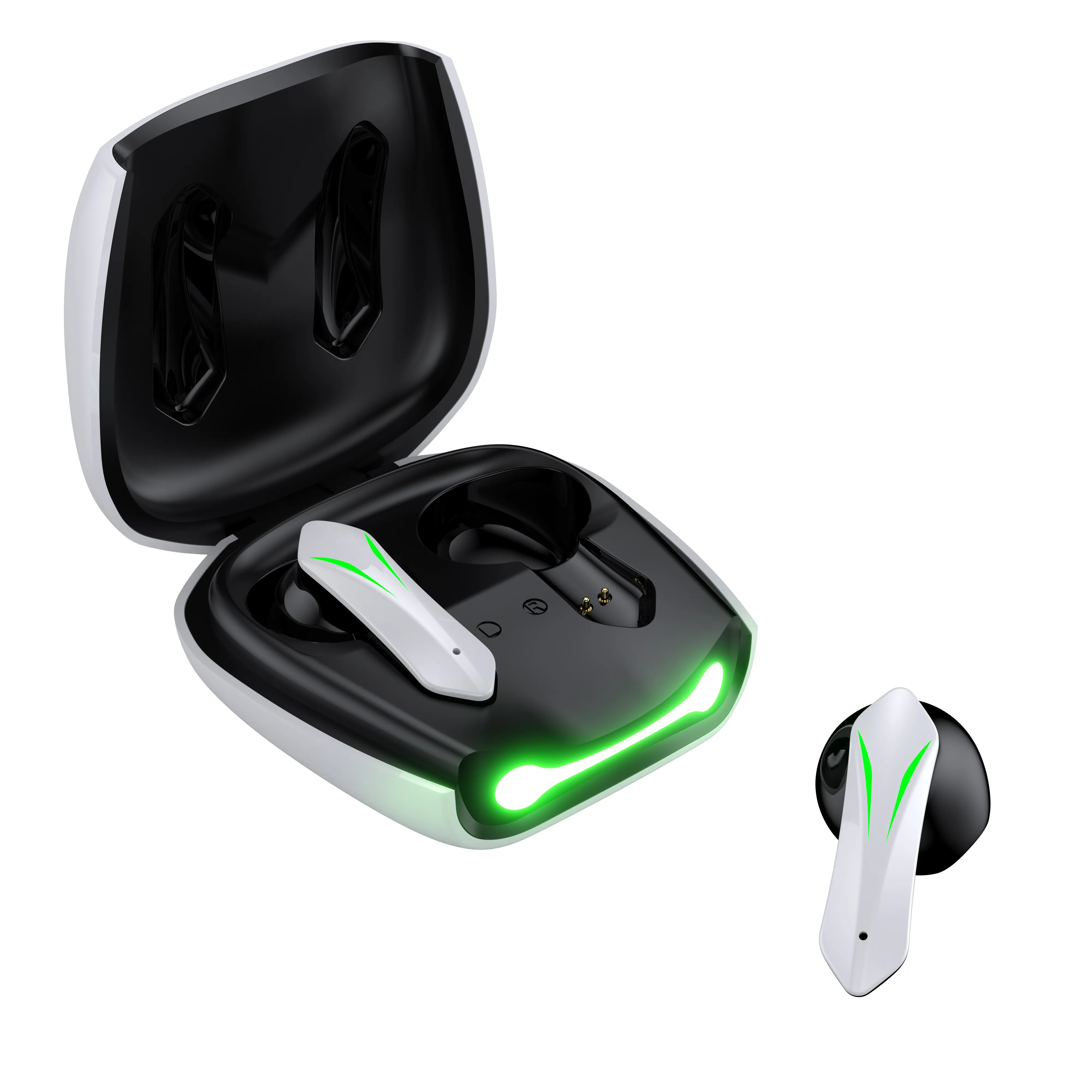Auricolare wireless Bluetooth V5.0 TWS Cuffie da gioco Display a LED con custodia di ricarica Microfono per cuffie