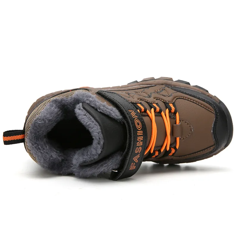 Kinderschoenen Winter Buiten Wandelen Warm Veet Waterdichte Laarzen TPR Schokabsorptie Trekking Jongens Kinderschoen Hardlopen_voghion.com