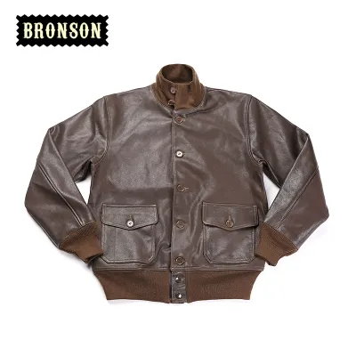 Vintage Bronson US Air Force Goat Skin Leather Jacket