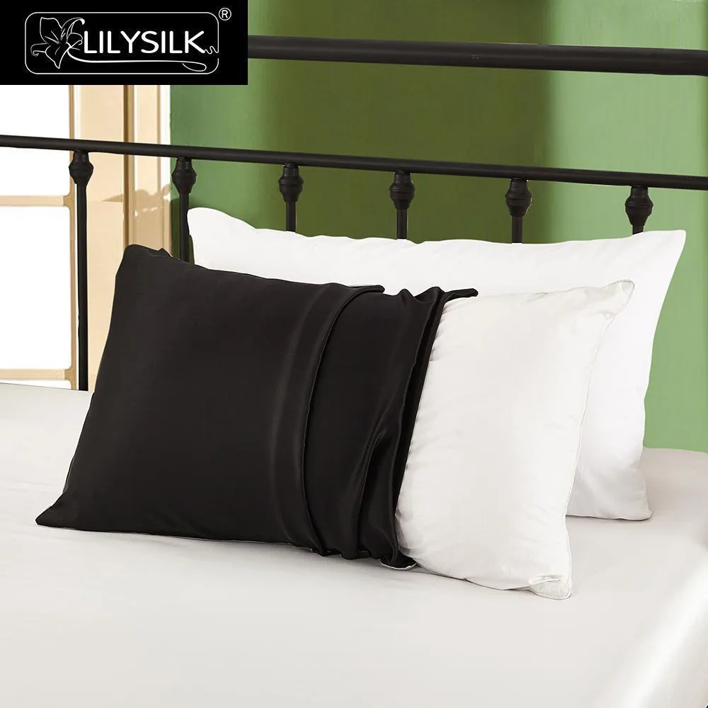LilySilk Gold Silk Pillowcase Silk Cotton Underside Zipper 100 Mulberry 22 Momme  Natural For Hair Luxury 40x40 50x90cm 50x50 201212 From Dou08, $22.16
