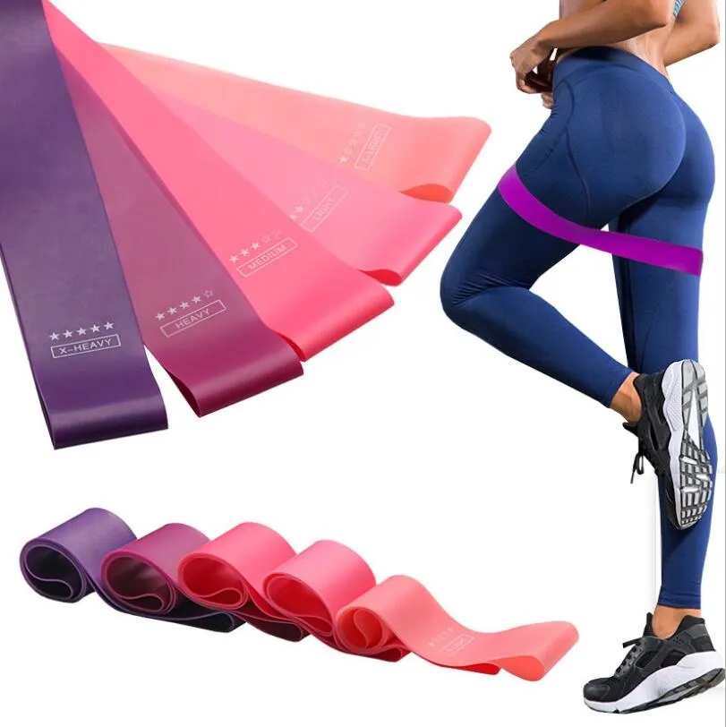 Direnç Bantları Streç Kemer Yoga Halat Katı Renk Egzersiz Streç Direnç Döngü Doğal Lateks Spor Elastik Bantlar Ev Egzersiz DHE3876