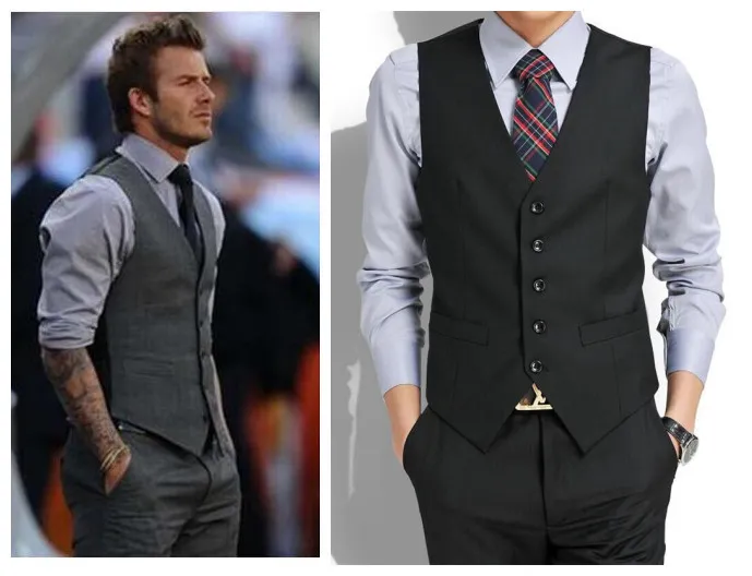 High End Pure Cot Gray Wedding Dress And Groom Suit Vest Slim Black/Grey  Business Suit For Men 201106 From Bai01, $22.39