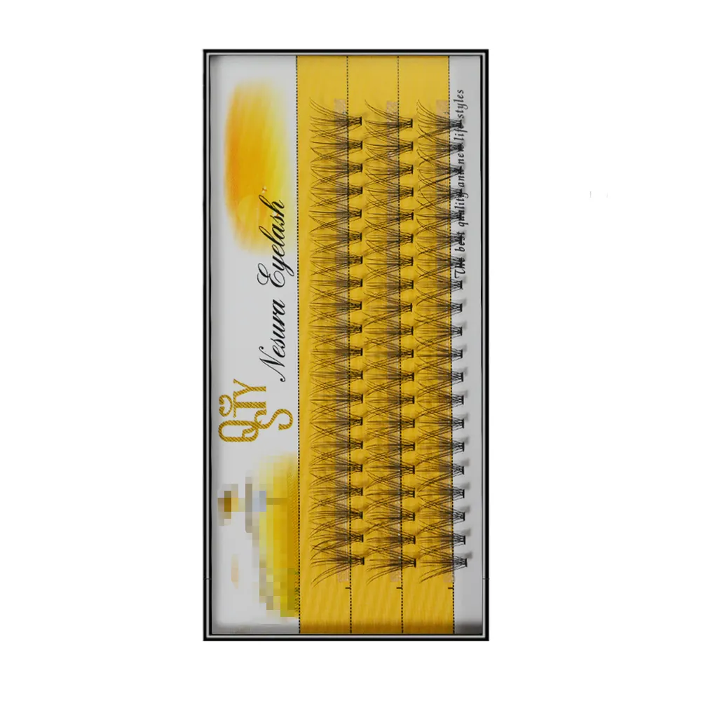 Qsty Eyelashes 60 paquetes Faux Mink Hair 10D Natural Estilo Largo Ojos 3D Pestañas Volumen Ruso Injerto Injerto 1box Gran Capacidad Falso Palestas Extensión