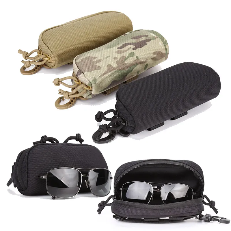 Outdoor Hunting Fishing Hiking Sunglasses Tactical Bag Assault Combat Kit Pack Tactical Goggles Glasses Pouch NO17-505