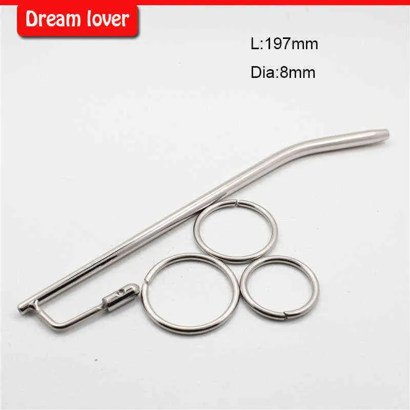 NXY Catheters & Sounds 527 Adult Product Prince Wand Extended Edition Stainless Steel Male Chastiy Urethral Sounding Stretching Catheter Sex Toys 1209