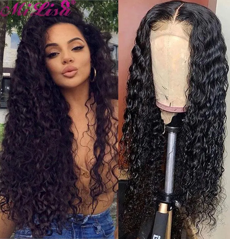 Lace Wigs Mi Lisa 13x6 X1 Curly Front Wig 30 Inch Human Hair For Black Women Brazilian HD Frontal Remy