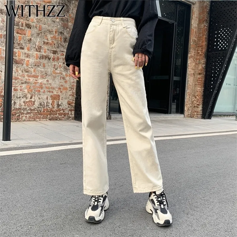 Compra Pantalones Vaqueros De Piernas Anchas De Otoño De Primavera De  Primavera Pantalones De Algodón De Alta Cintura Para Mujer Retro Suelto  Caídos Rectos Pantalones Jeans 201028 Barato | Entrega Rápida Y