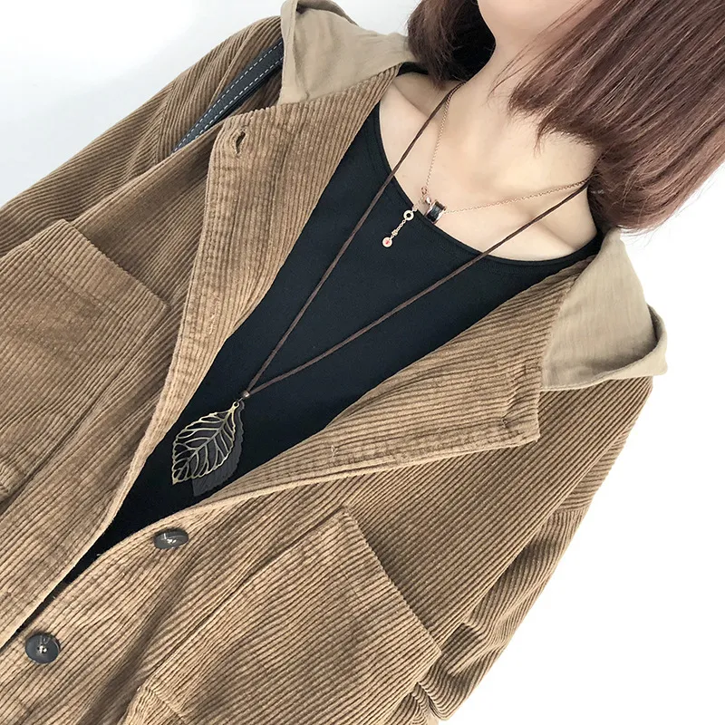 Ladies long deals corduroy coats