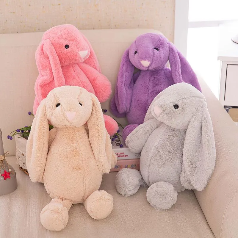 Doux Animaux En Peluche Enfants Longue Oreille Party Favor Lapin Lapin Dormir Mignon Dessin Animé En Peluche Jouet Animal En Peluche Poupées Enfants Fille Cadeau D'anniversaire