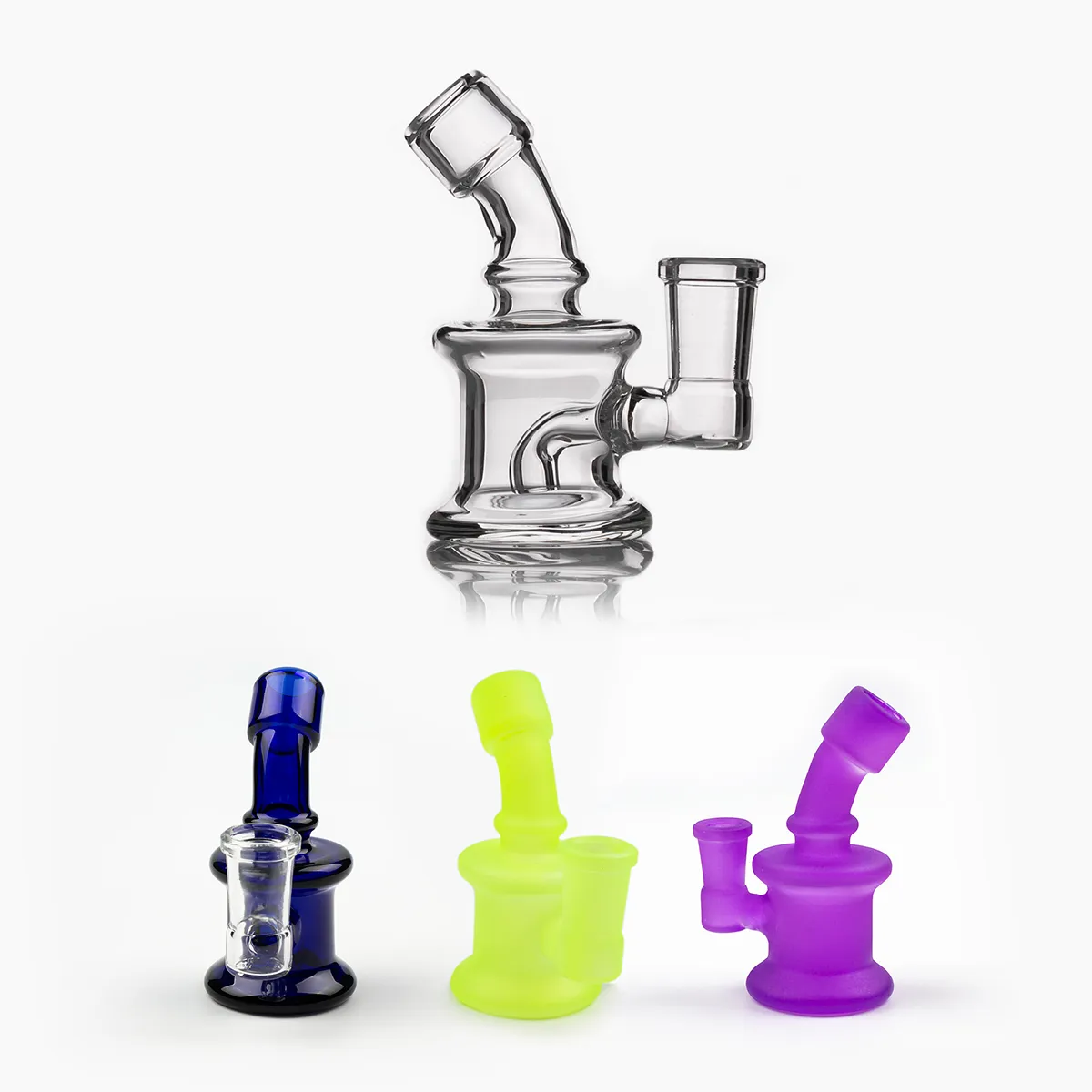 Hookahs bongs mini vidrio de bong pipas de agua de 14 mm de vaso de vaso de vaso de vaso hemograf￭as coloridas plataformas de aceite para fumar