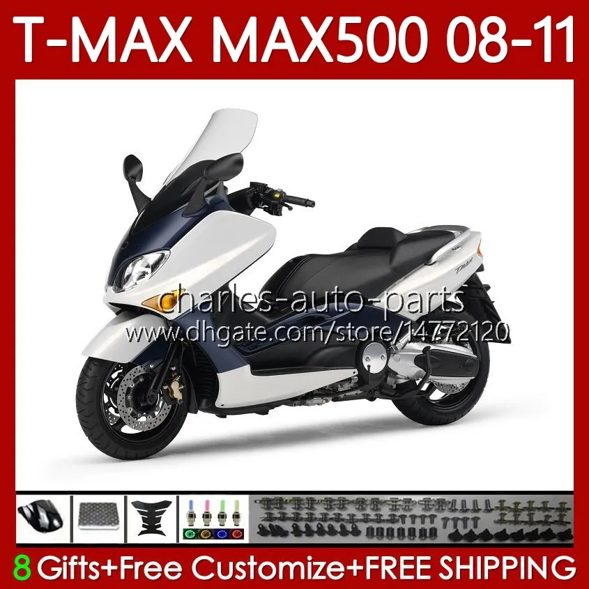 Motorcycle Bodywork Fairings For YAMAHA TMAX500 MAX 500 T 08 11 Pearl White