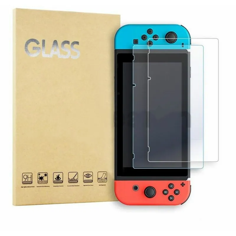 Real 9h Ultra-Clear Tempered Glass Screen Protector Film för Nintendo Switch Protective Film Cover för Nintendo Switch NS Tillbehör