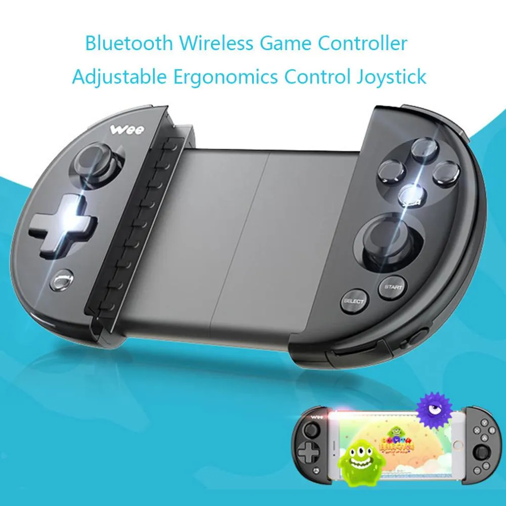 Draadloze Bluetooth 4.0 Game Controller Verstelbaar voor iOS voor Android-knoppen Batterij Antislip afstandsbediening Joystick