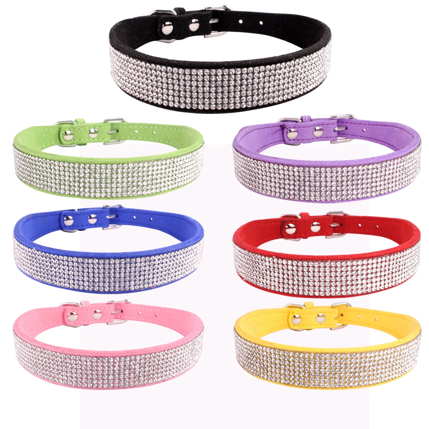 Shiny Diamond Pet Collar Outdoor Training Pet Dog Leash Teddy Schnauzer Prawo Fight Pet Dogs Akcesoria