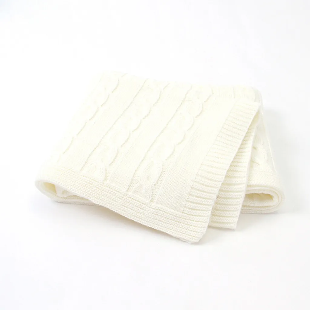 Coperta per neonati lavorata a maglia coperta per neonato fasciatoio coperta super morbida per neonato biancheria da letto per divano letto cestino passeggino coperte LJ201105