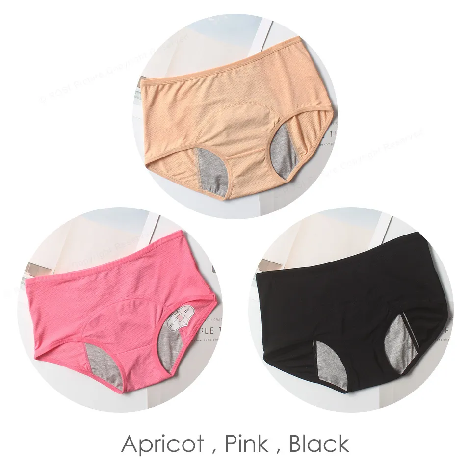 Menstrual Panties For Women Plus Size Nylon Mesh Leak Proof Period