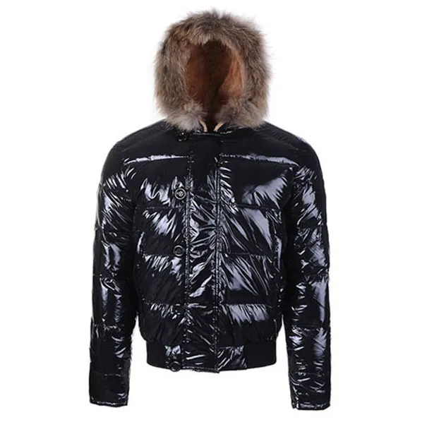 Stylish Mens Winter Down Jacket Designer Black/Brown Puffer Black