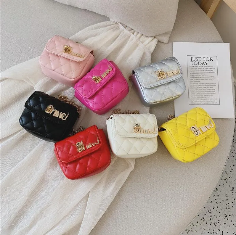어린이 공주 미니 가방 새로운 귀여운 아기 소녀 금속 문자 숄더 가방 패션 키즈 메신저 가방 변경 액세서리 가방 S243