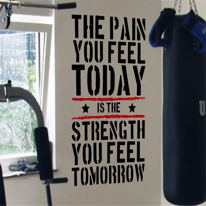 The Pain you Feel Today... Home Gym Motivational Wall Decal Quote Fitness Strength Workout Wall Stickers Wall Art For Kids Rooms LJ201128