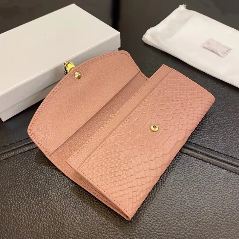 Classic designer wallet pink women`s retro discount coin purse multi-color hot mini women`s leather bag With BOX