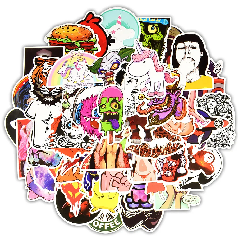 Cartoon Jouet Autocollants Pour Ordinateur Portable Planche À Roulettes  Bagages Réfrigérateur Voiture Moto Téléphone Voyage Cool Drôle Autocollant  Bombe JDM Stickers LJ201019 Du 12,32 € | DHgate, image size:900x900