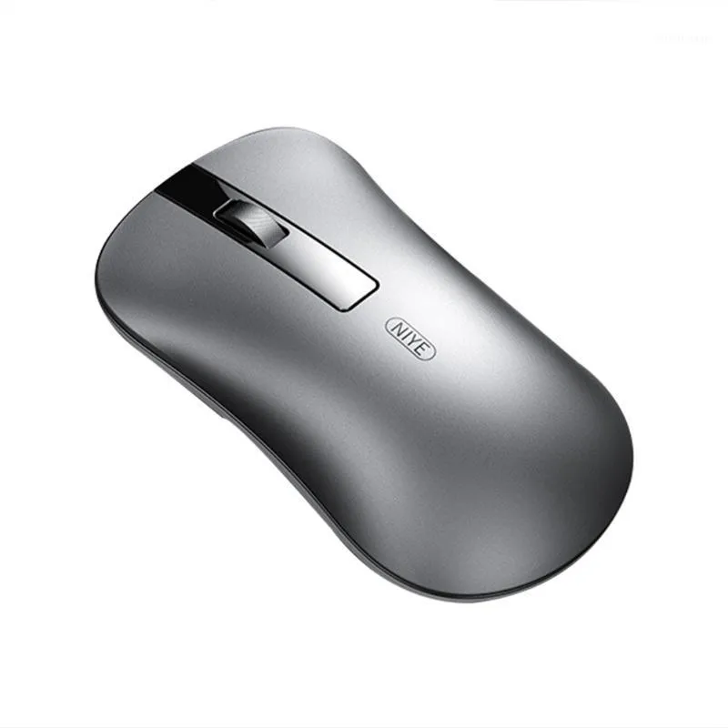 Mouse wireless 2.4G di colore verde 1600 DPI Giochi per ufficio a casa ricaricabili disponibili Computer portatile Mouse portatile in metallo Bluetooth1