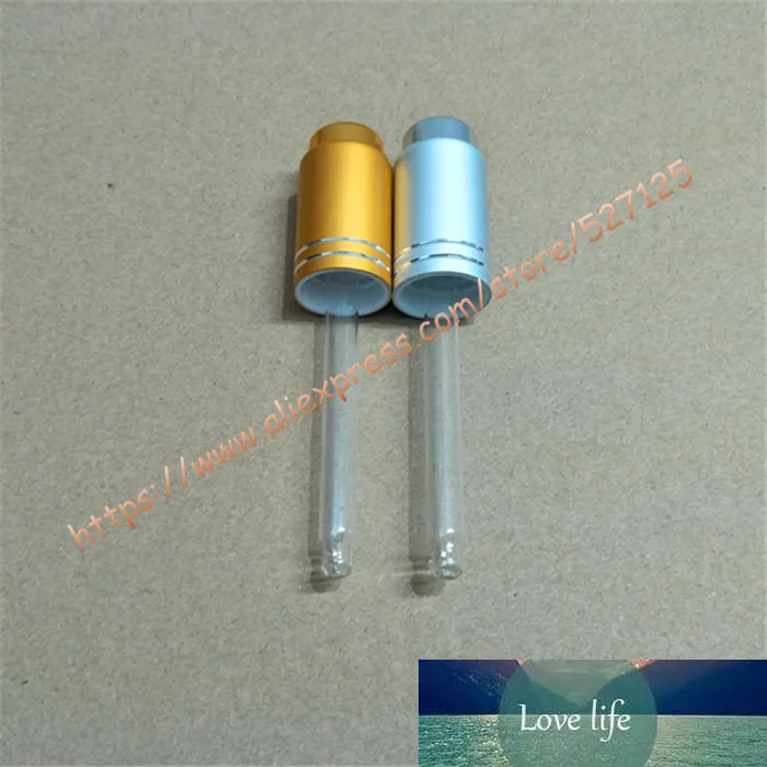 Matte Gold/silver Aluminum Press Dropper Cap for 5ml\10ml\15ml\20ml\30ml\50ml Essential Oil Bottle,18/410