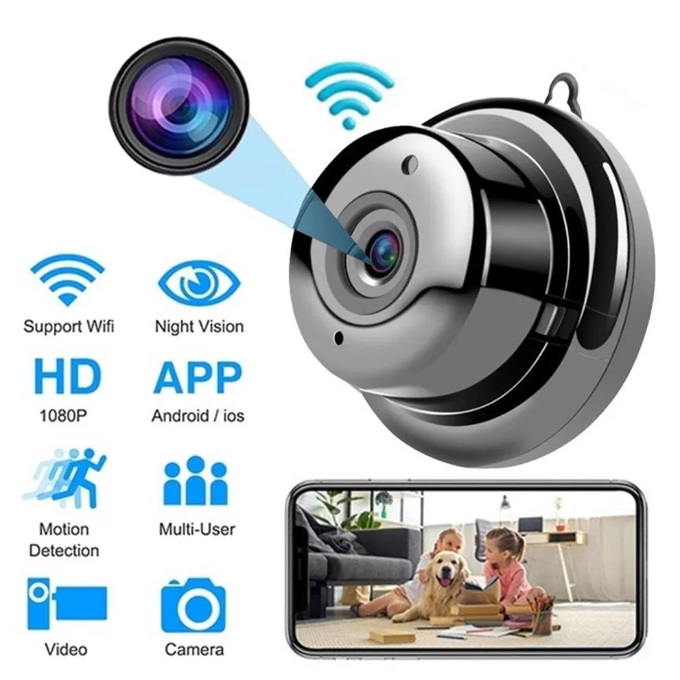 V380 Mini WiFi Camera 1080P Wireless Home Security IP Cameras CCTV IR Night Vision Motion Detection Monitor Camcord a00