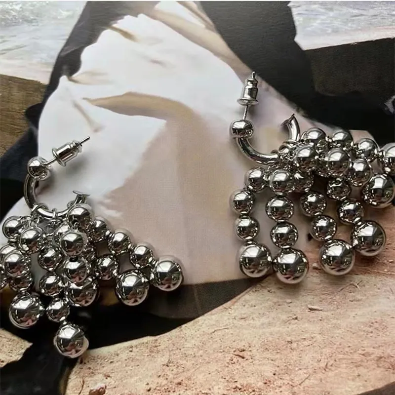 Fransk Light Luxury Pearl Beads Tassel Erwu Xiaoli Nya Örhängen Hängande i örat Vattenfall Tillbehör Kvinna CX220310