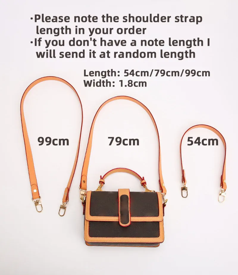 DIY Dames handtassen Tas Riem lengte 54cm 79cm 99cm Tas Accessoires Voor Luxe Tas Crossbody riem vervanging Breedte 1 8cm3160