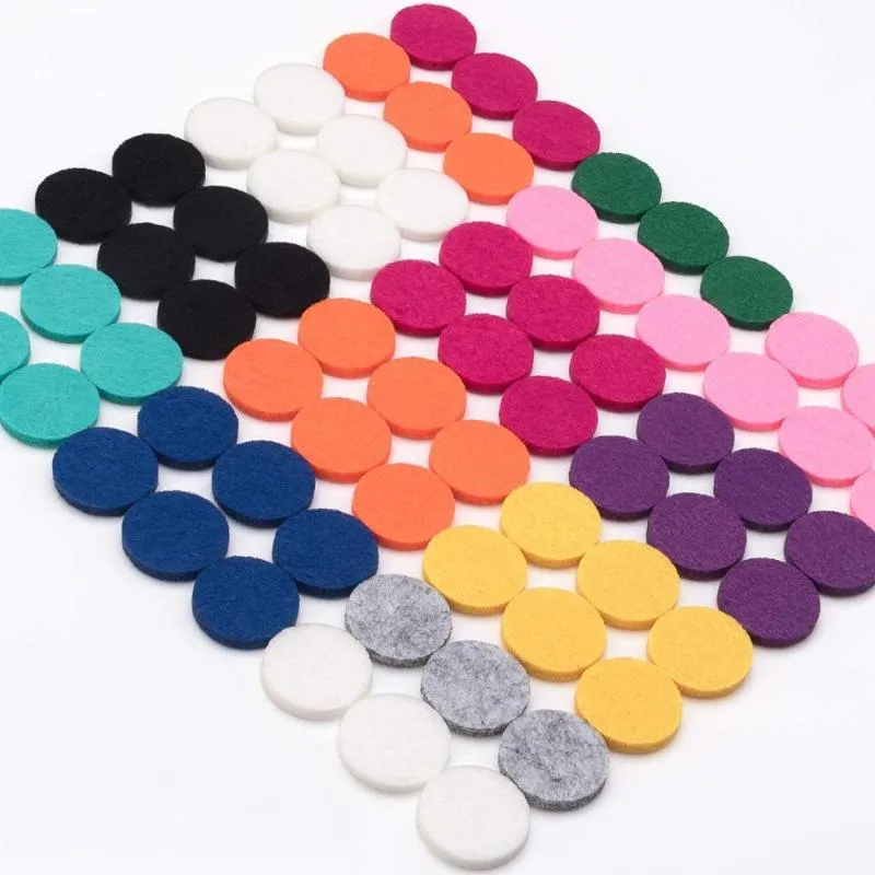 120Pcs 22cm Felt Pads Fit For 30mm Essential Oil Diffuser Necklace Bracelet Locket, Colorful Diffuser Refill Pads1