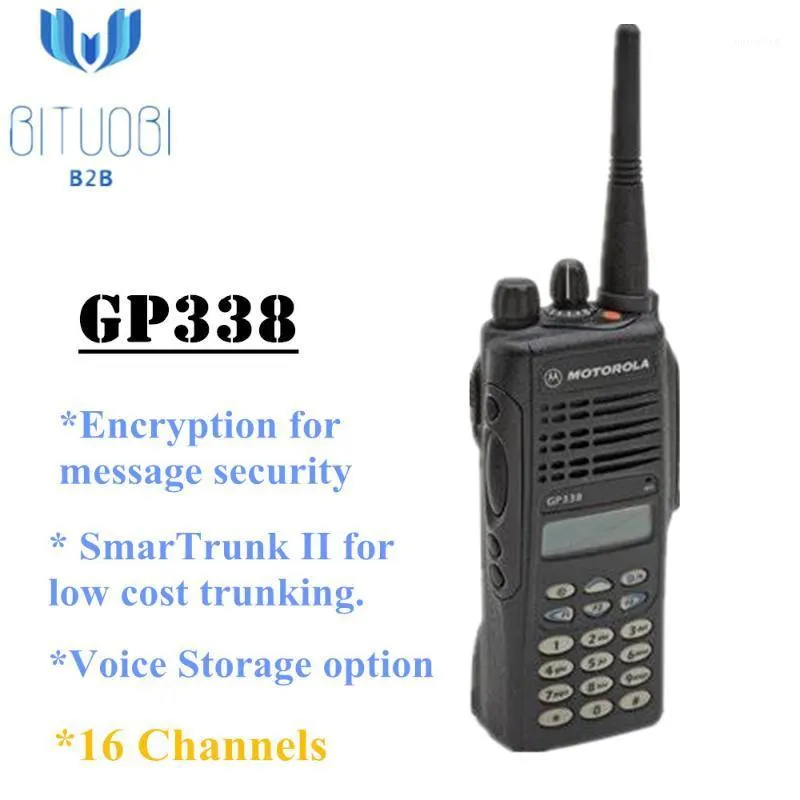 Remburbished GP338 VHF UHF 아날로그 라디오 136-174MHz 450-527MHz WALKIE TALKIE 16 채널 조정 가능한 전력 레벨 1
