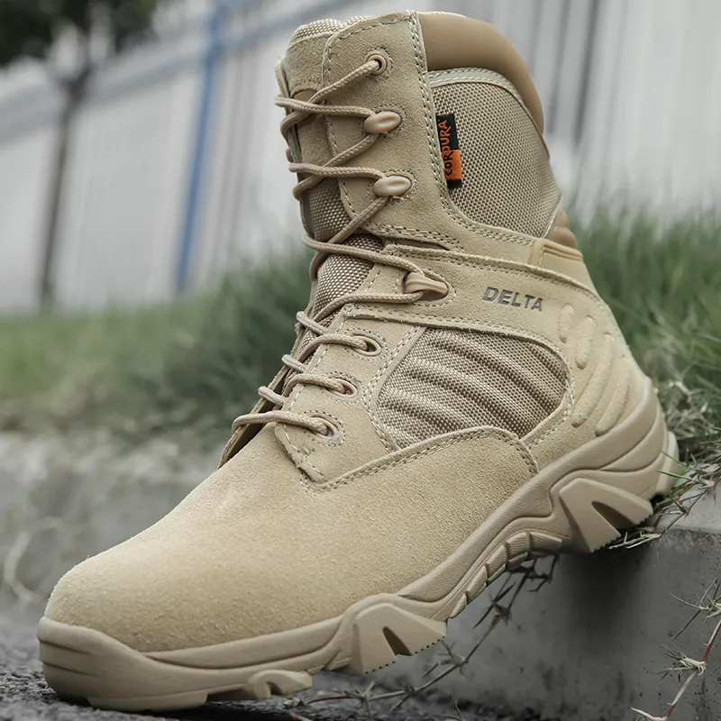 Men Desert Tactical Military Boots Mens Work Safty Shoes Special