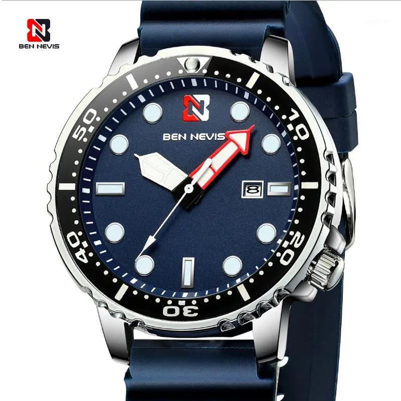 Orologi da polso Fashion Black Men Watch Top Waterproof Big Size Fuso orario Circle Design Quartz Relogio Masculino1