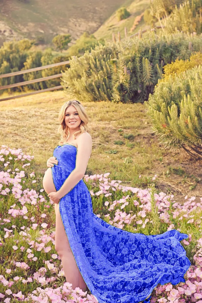 Maternity Dresses Photography Props Lace Fancy Maternity Gown For Photo shoots Sleeveless Sexy Women Pregnancy Maxi Dress (9)