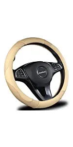 steering wheel cover micro fiber beige